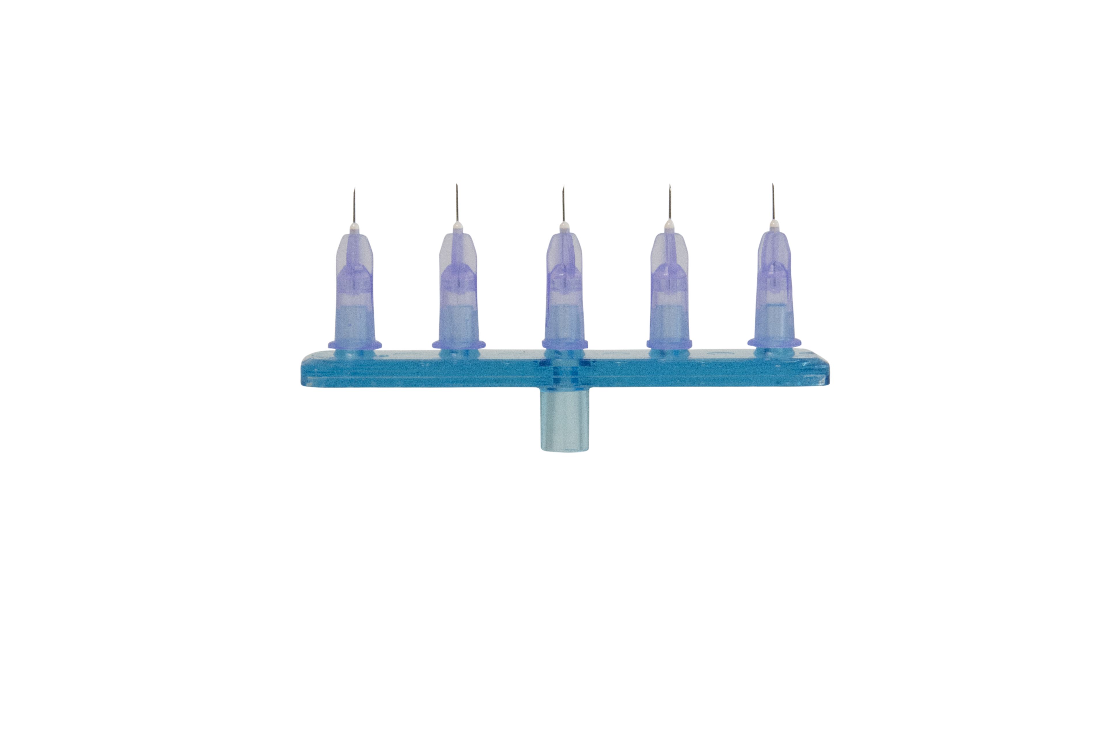 Multi-Injektor Adapter linear mit 5 x 30G 4mm Mesonadeln
